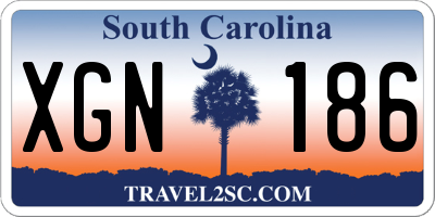 SC license plate XGN186