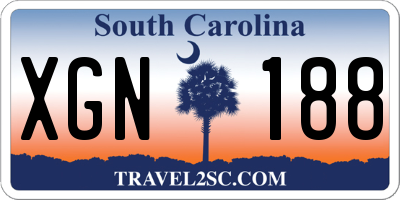 SC license plate XGN188