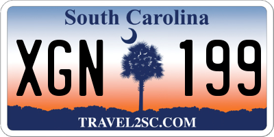 SC license plate XGN199