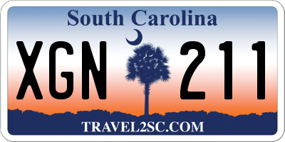 SC license plate XGN211