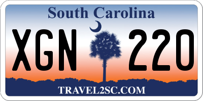 SC license plate XGN220