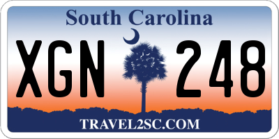 SC license plate XGN248