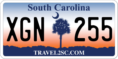 SC license plate XGN255