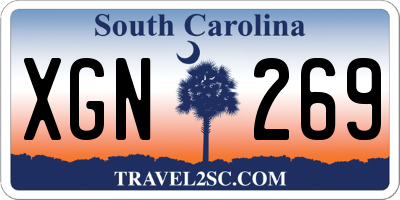 SC license plate XGN269