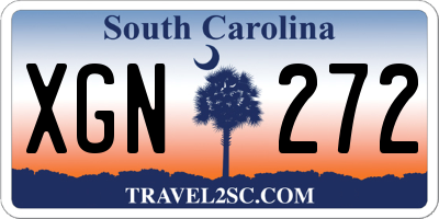 SC license plate XGN272
