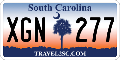 SC license plate XGN277