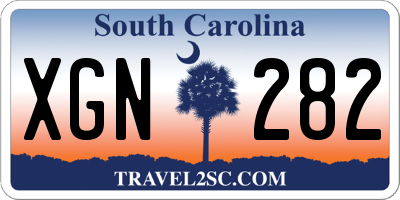 SC license plate XGN282