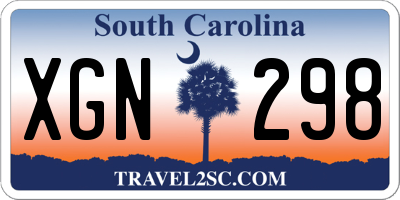 SC license plate XGN298