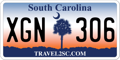 SC license plate XGN306