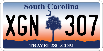 SC license plate XGN307
