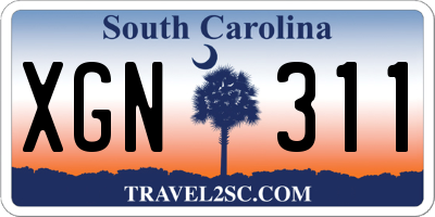 SC license plate XGN311