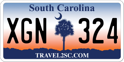 SC license plate XGN324