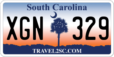 SC license plate XGN329