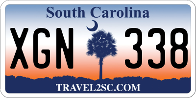 SC license plate XGN338