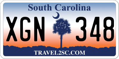 SC license plate XGN348