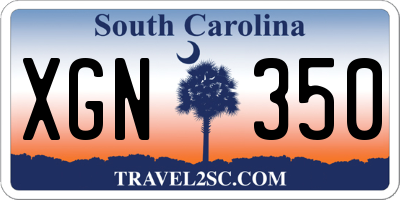 SC license plate XGN350