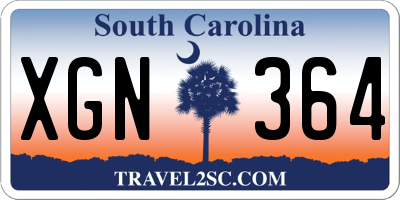 SC license plate XGN364