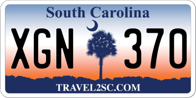SC license plate XGN370