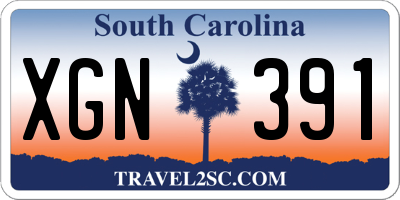 SC license plate XGN391