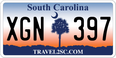 SC license plate XGN397
