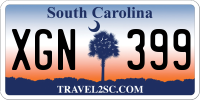 SC license plate XGN399
