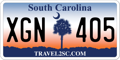 SC license plate XGN405