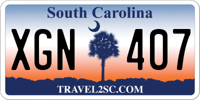 SC license plate XGN407