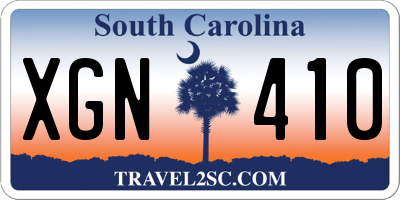 SC license plate XGN410