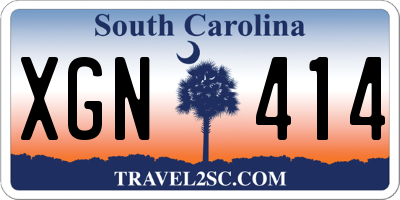 SC license plate XGN414