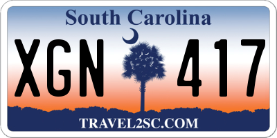 SC license plate XGN417