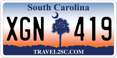 SC license plate XGN419