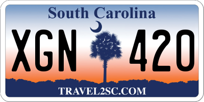 SC license plate XGN420