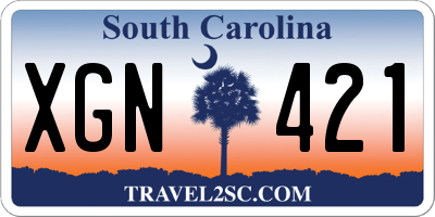 SC license plate XGN421
