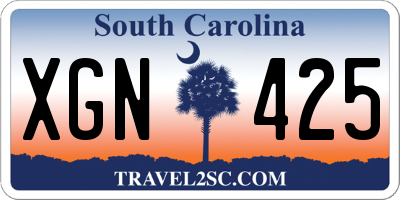 SC license plate XGN425