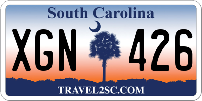 SC license plate XGN426