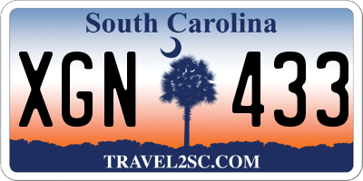 SC license plate XGN433