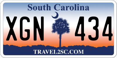 SC license plate XGN434