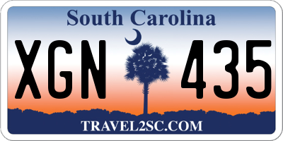 SC license plate XGN435