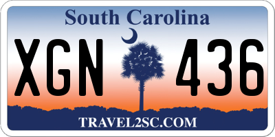 SC license plate XGN436