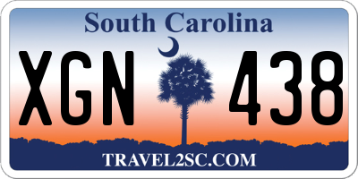 SC license plate XGN438