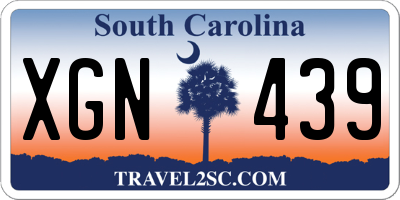 SC license plate XGN439