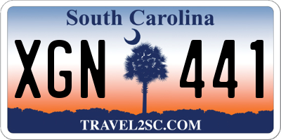 SC license plate XGN441