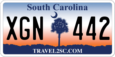 SC license plate XGN442