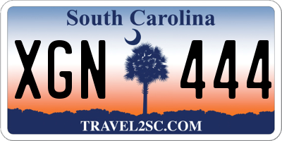 SC license plate XGN444