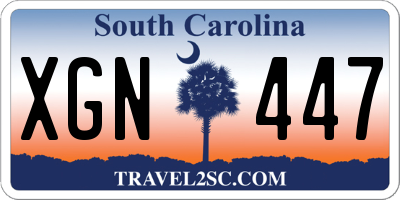 SC license plate XGN447