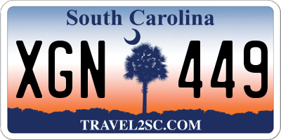 SC license plate XGN449