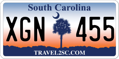 SC license plate XGN455