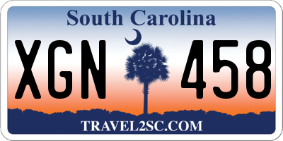 SC license plate XGN458