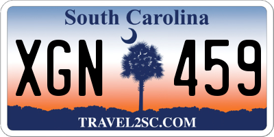 SC license plate XGN459