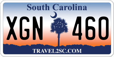 SC license plate XGN460